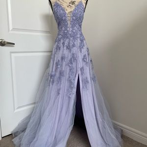 Purple Prom lace dress